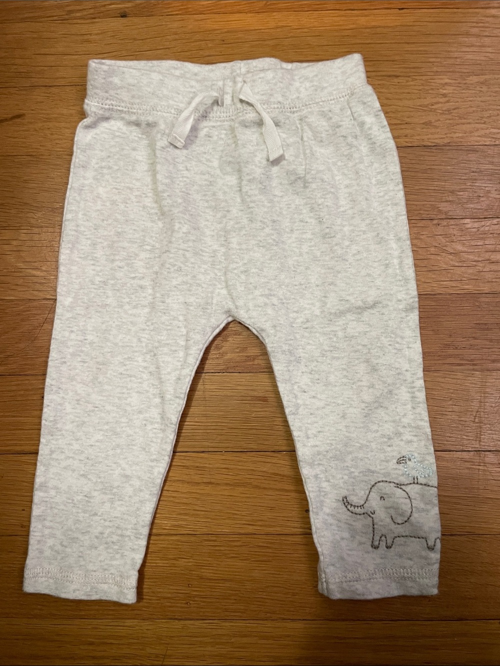 Carter's Light Gray Elephant Drawstring Joggers